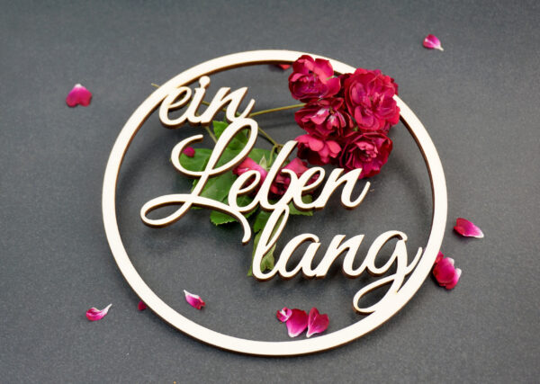 Ring "ein Leben lang" mit Deko